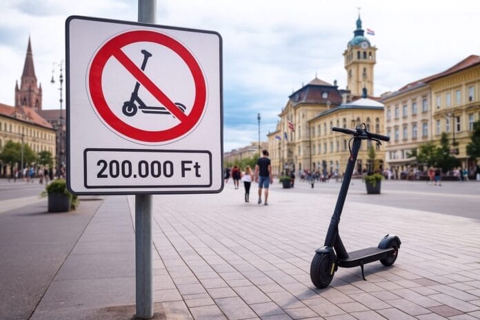 Szeged e-scooter fines pedestrian zones